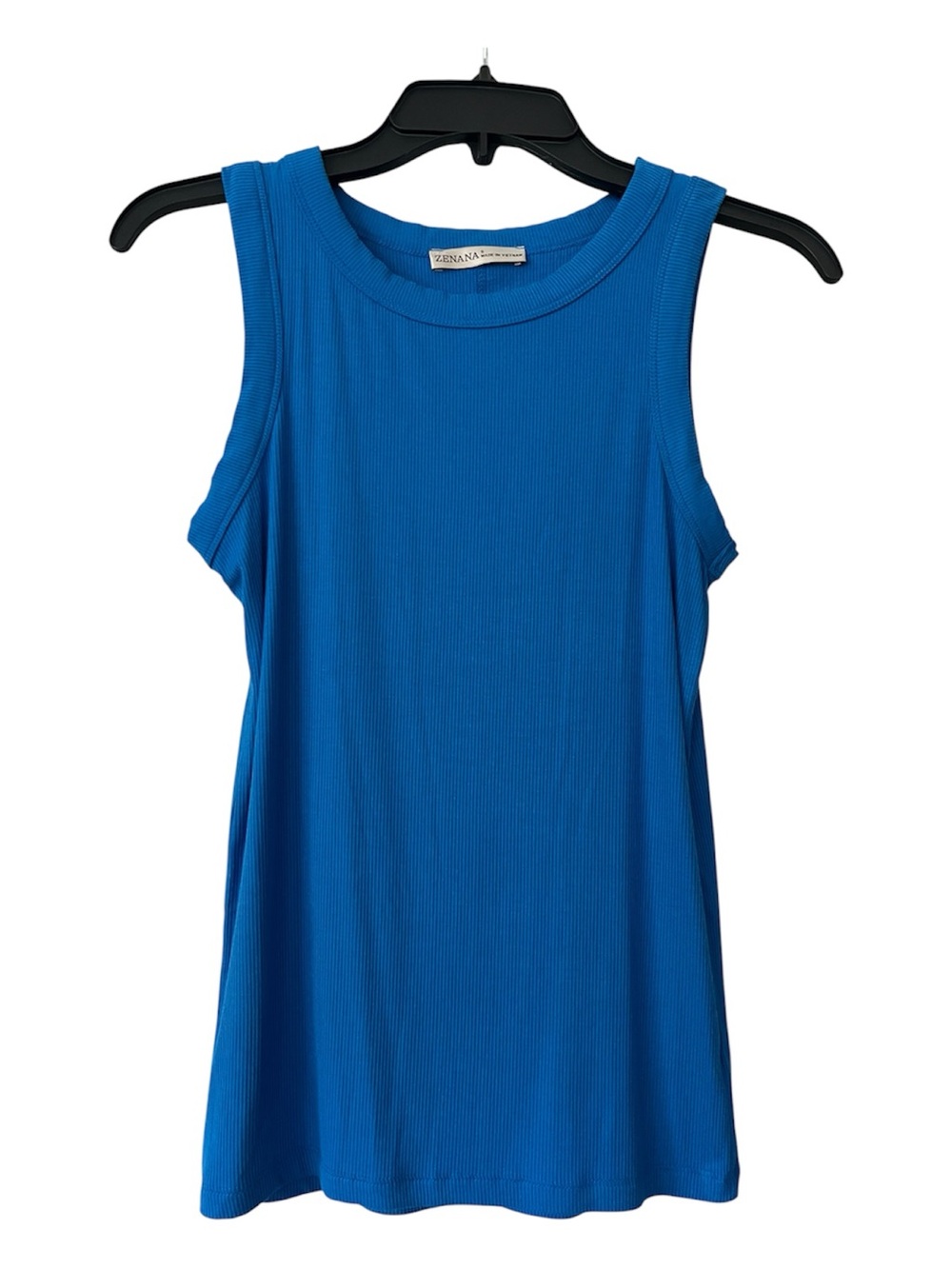 Zenana women’s Royal Blue Ribbed Sleeveless Tank New size Small layering piece